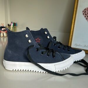 Navy suede converse